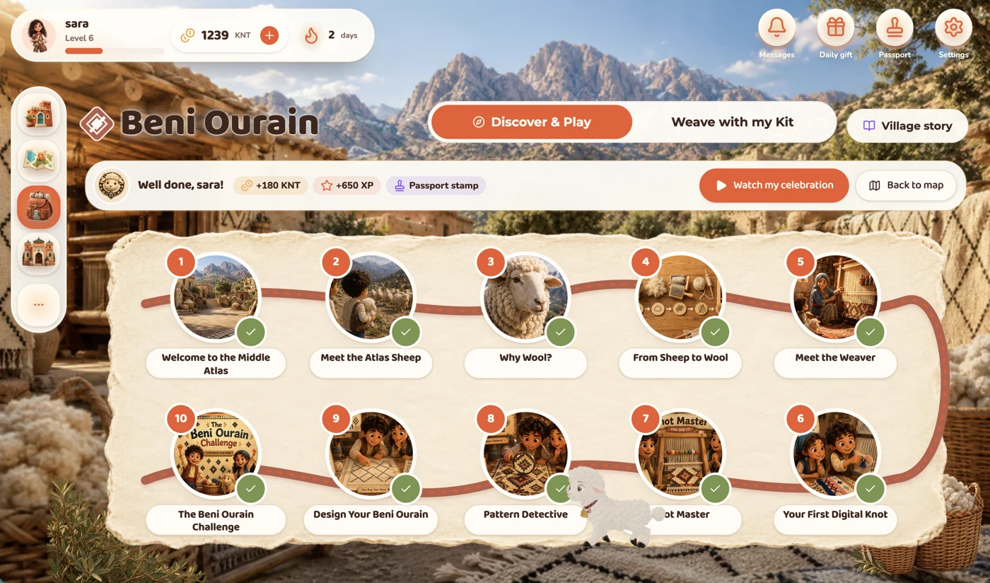 Game preview · Beni Ourain journey
